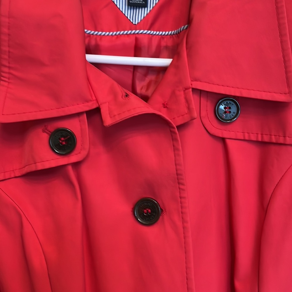 Coral red, Tommy Hilfiger, large spring coat - Picture 4 of 6